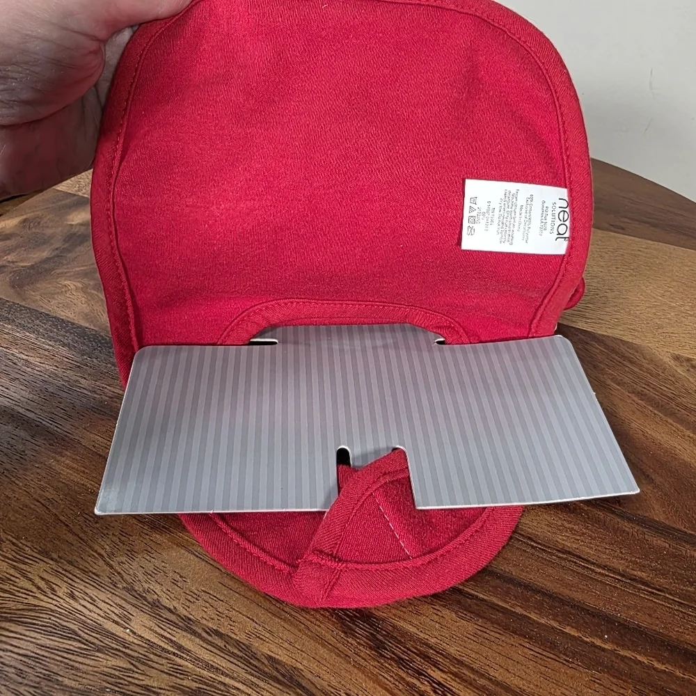 NEW Reindeer My First Christmas Bib and Hat Set Red Black Plaid